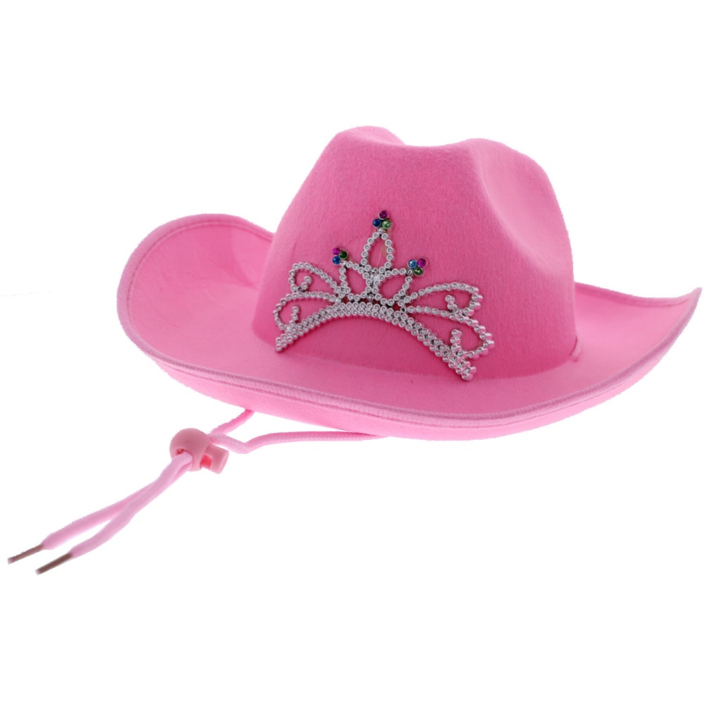 Zac's Alter Ego - Baby Pink Cowboy Hat with Tiara Hoed - Roze